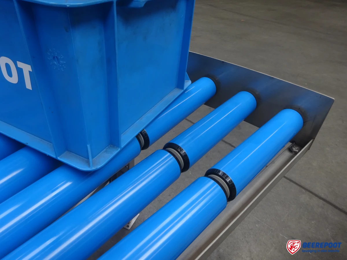 Rollenbaanbochten, RVS, nieuw